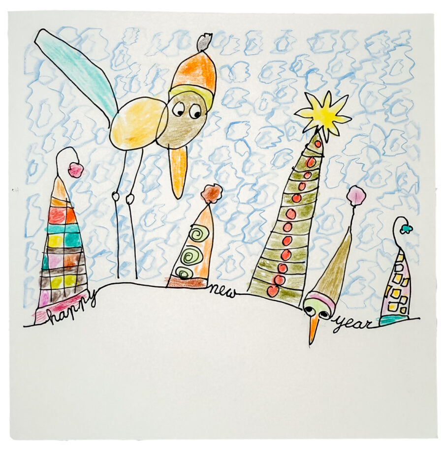Biglietto di Auguri disegnato a mano - immagine 2