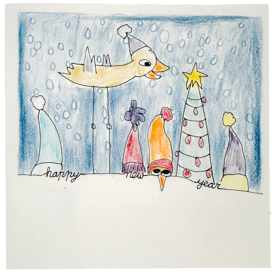 Biglietto di Auguri disegnato a mano - immagine 5