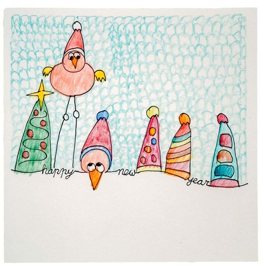Biglietto di Auguri disegnato a mano - immagine 6