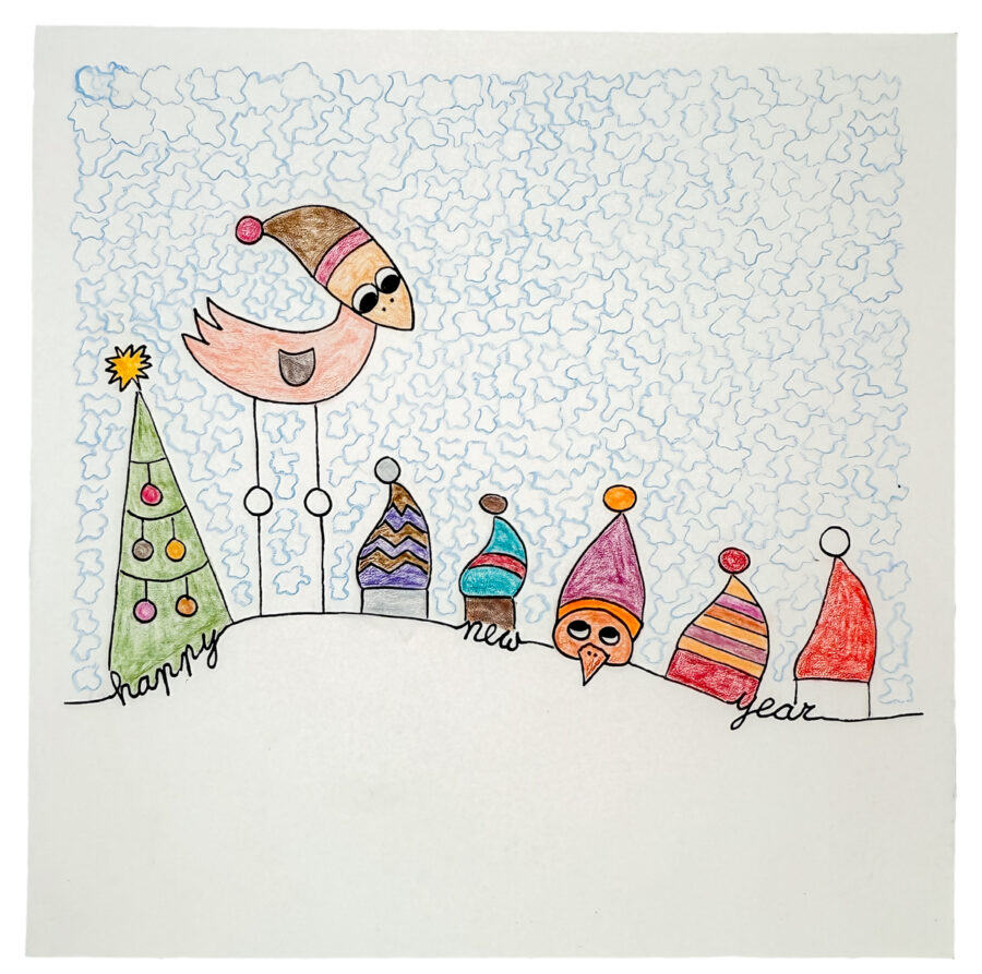 Biglietto di Auguri disegnato a mano - immagine 4