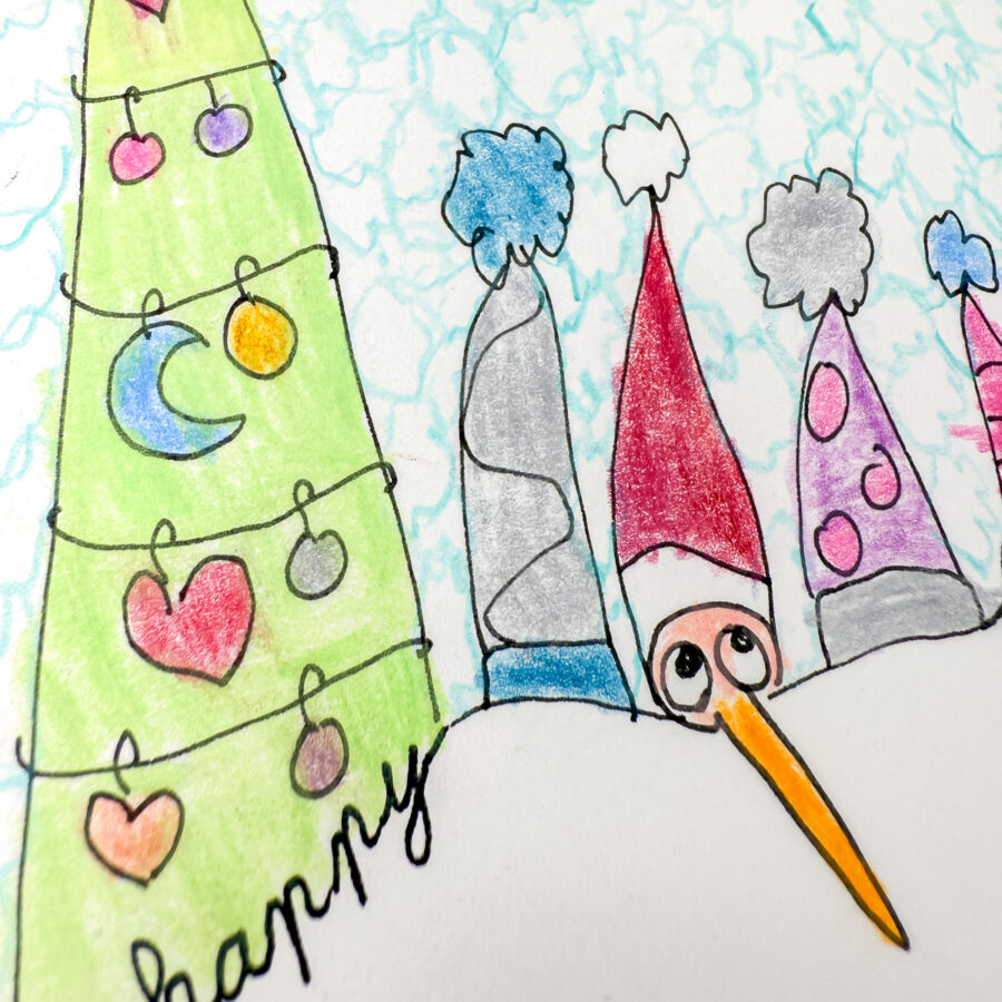 Biglietto di Auguri disegnato a mano - immagine 17