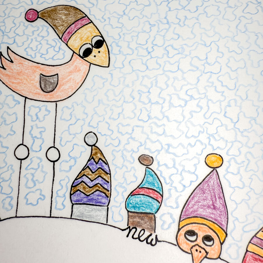 Biglietto di Auguri disegnato a mano - immagine 12