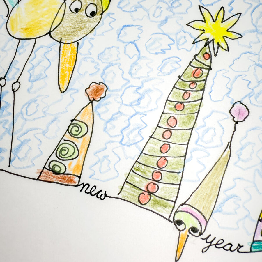 Biglietto di Auguri disegnato a mano - immagine 10