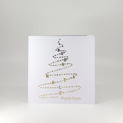 Auguri preziosi - "Albero tratteggiato"